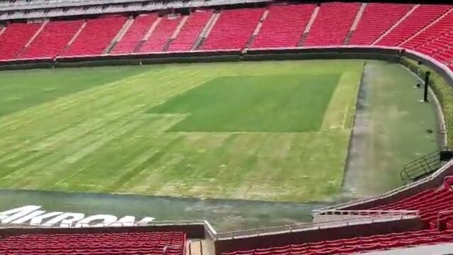 Así luce el Estadio Akron previo al partido entre el Club Chivas y el Atlético de San Luis.