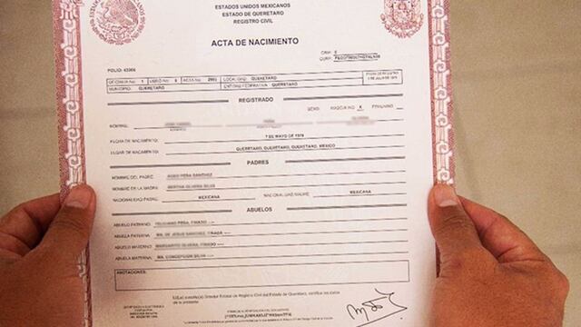 Acta de nacimiento