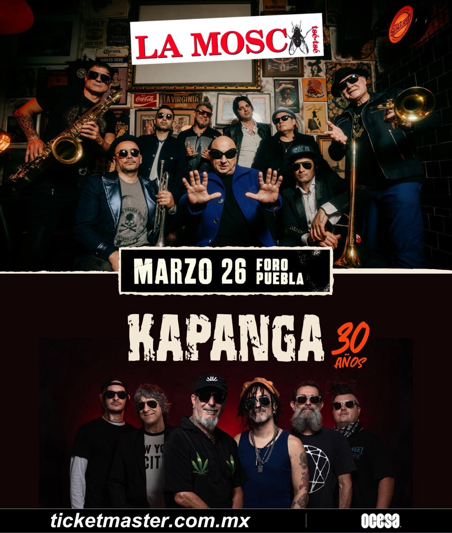 Concierto de La Mosca y Kpanga será en el Foro Puebla