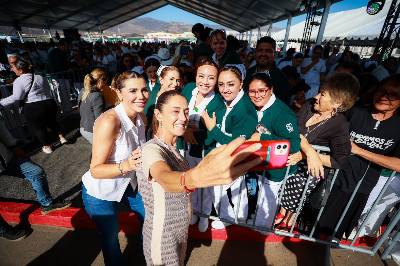 Marina del Pilar respalda a Claudia Sheinbaum en inauguración de hospital del IMSS en Ensenada