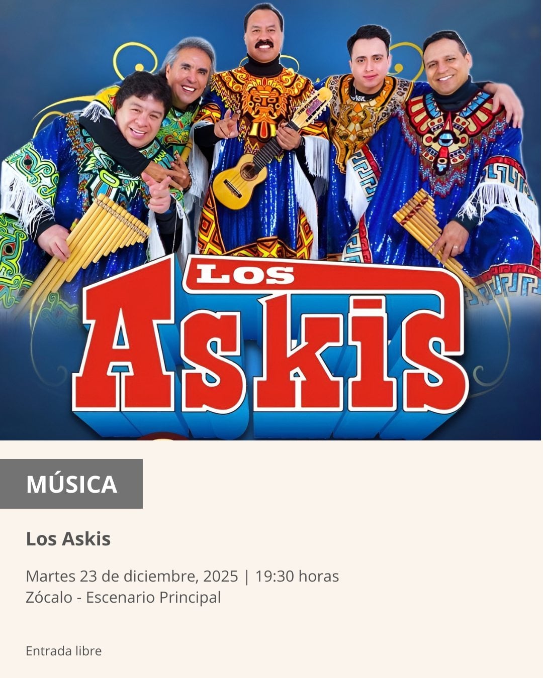 Concierto de Los Askis en el Zócalo CDMX