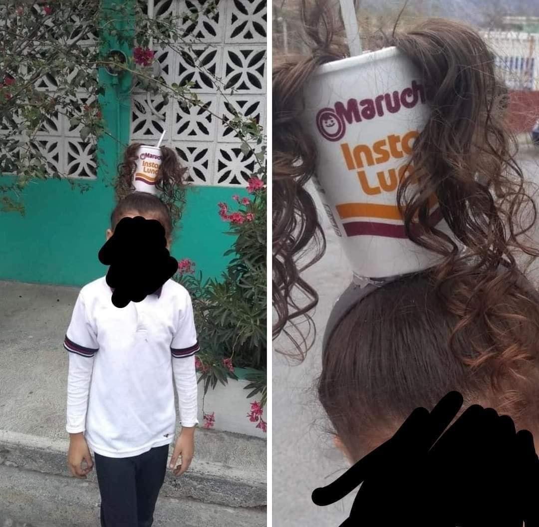 Niña con peinado Maruchan