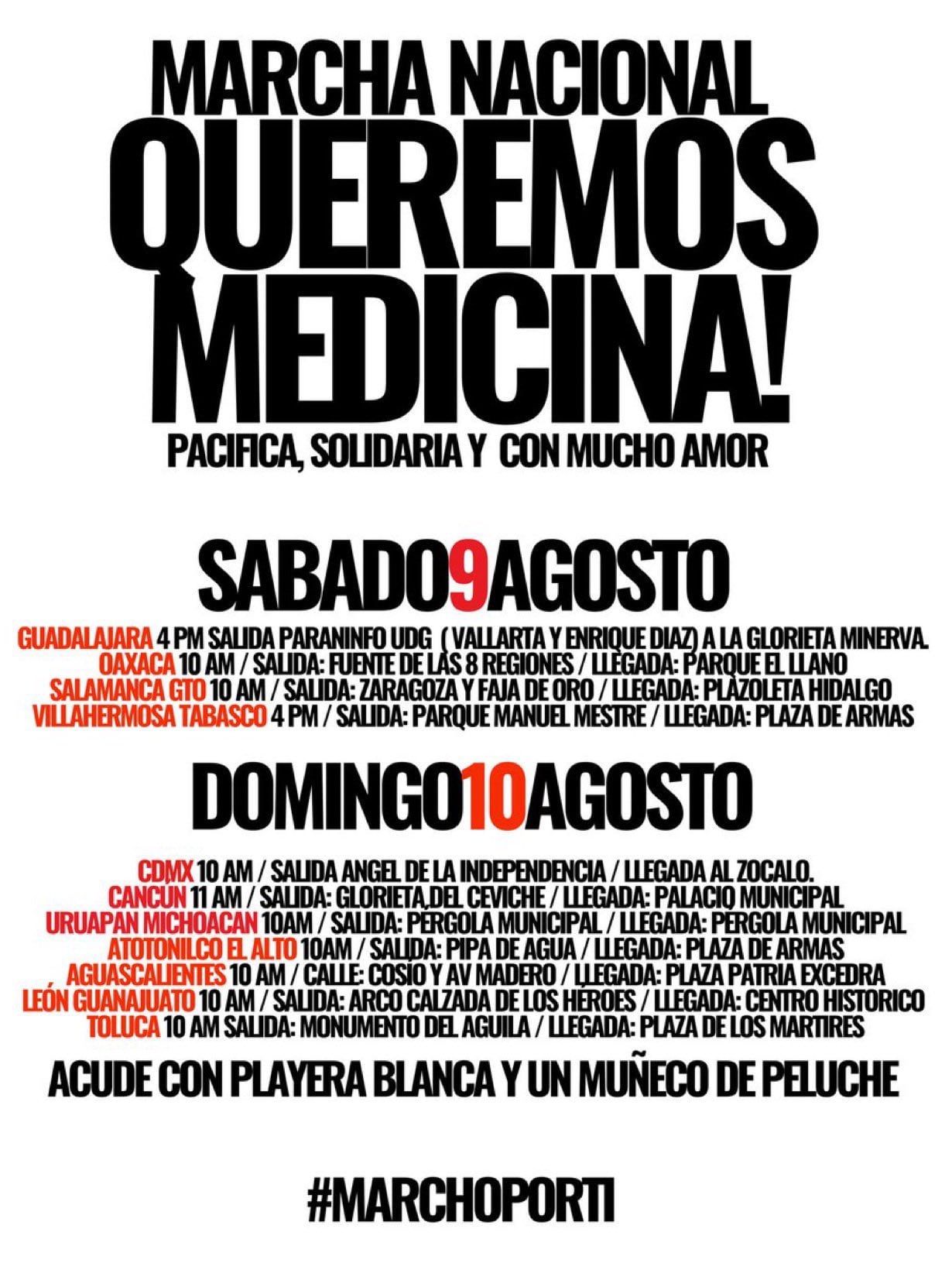 Marcha por desabasto de medicinas