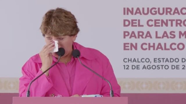 Delfina Gómez llora por casos Fernandito y Dulce en el Estado de México