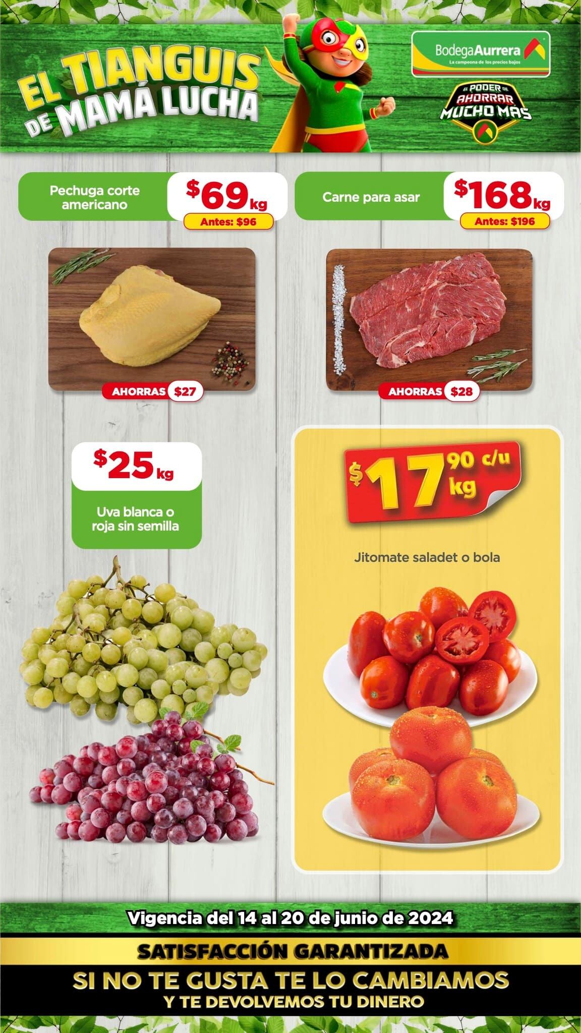 Bodega Aurrerá Tianguis de frutas y verduras 17 a 20 de junio 2024: Estas son las mejores ofertas