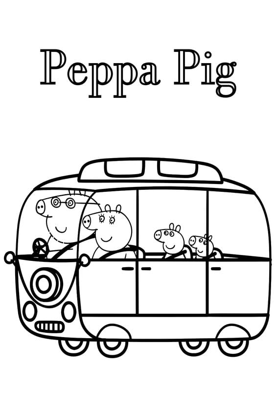 Dibujos de Mamá Cerdita, la madre de Peppa Pig, con temática de primavera