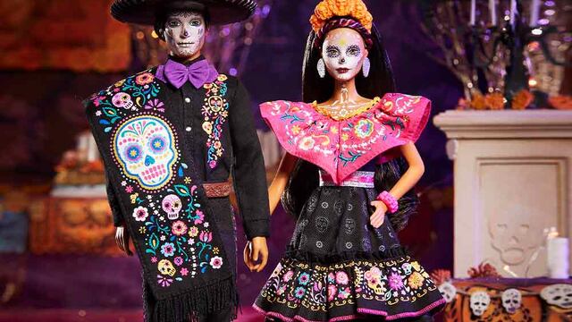 Muñecos Barbie y Ken en su edición de 'Día de Muertos'