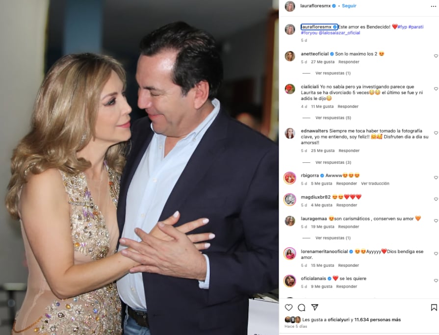 Laura Flores aún conserva fotografías junto a Lalo Salazar