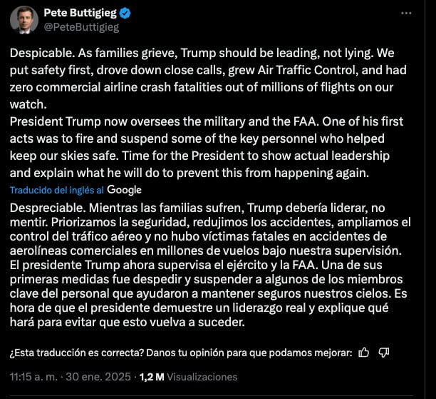 Ex titular de Transporte responde a Donald Trump: redujimos accidentes y no hubo muertos