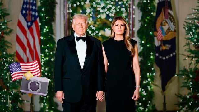 La foto de Navidad de Donald Trump y Melania Trump.