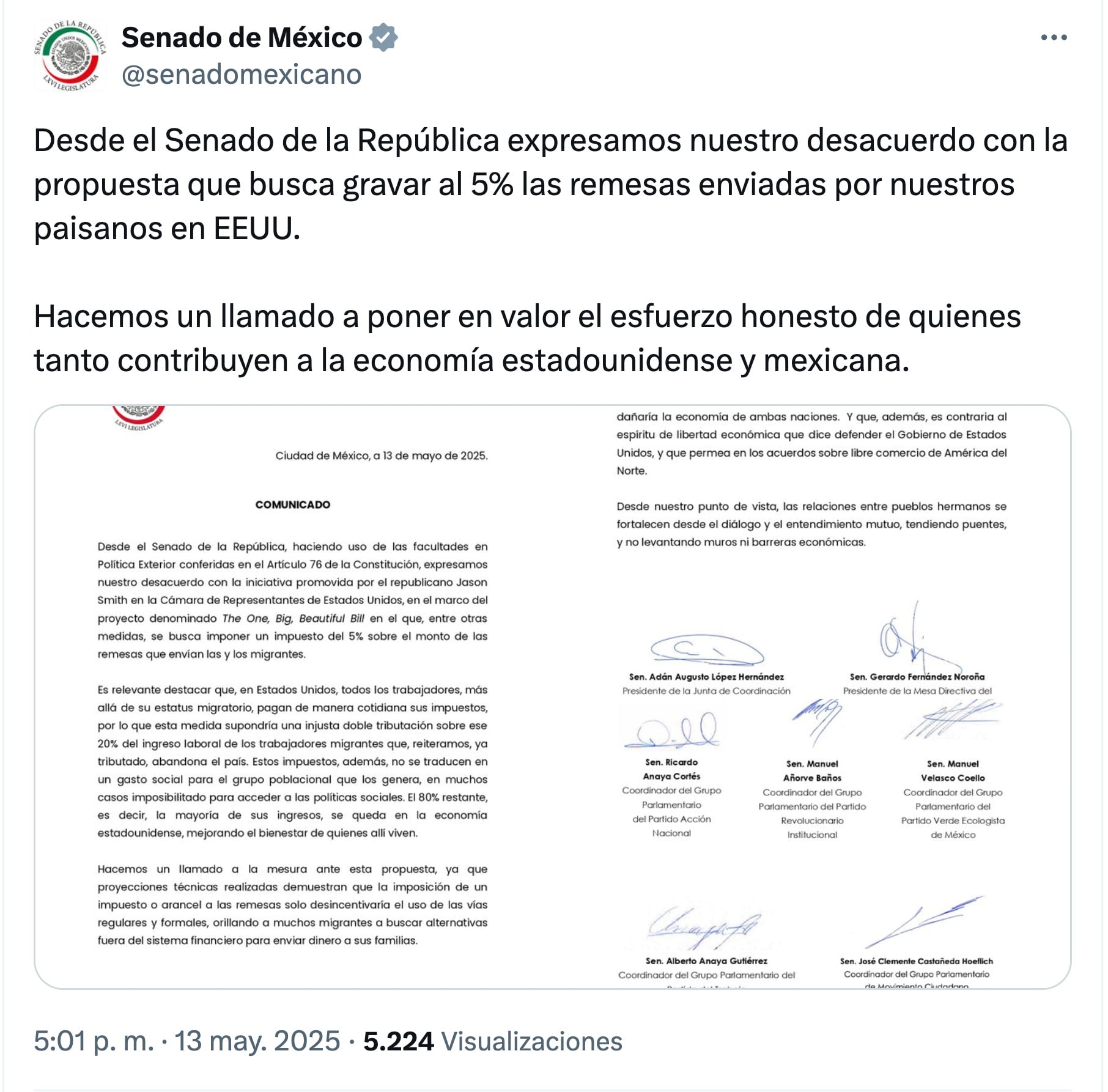 Impuestos a las remesas de Estados Unidos