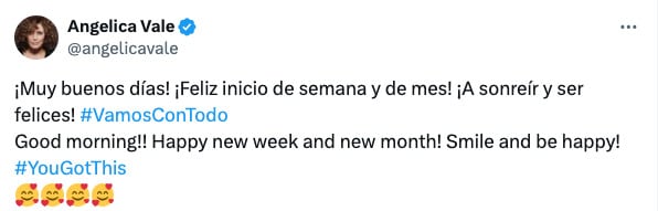 Angélica Vale reaparece tras rumor de su supuesta muerte en un accidente vehicular