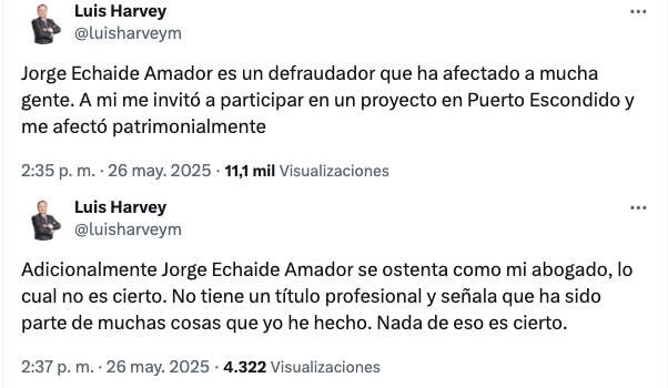 Nueva posible víctima de Jorge Echaide Amador