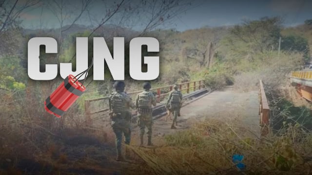 Aseguran dinamita instalada por el CJNG en puente de La Desembocada