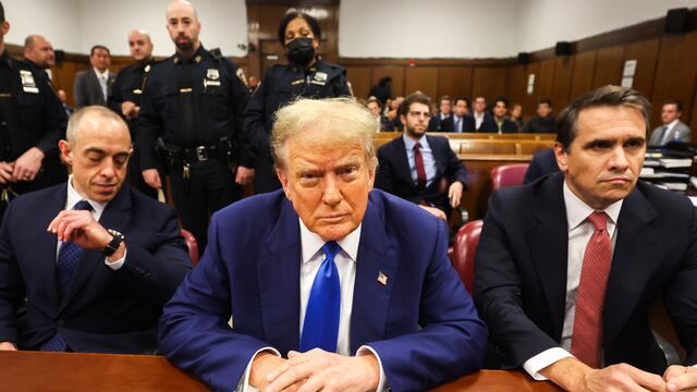 Donald Trump en su juicio con Stormy Daniels