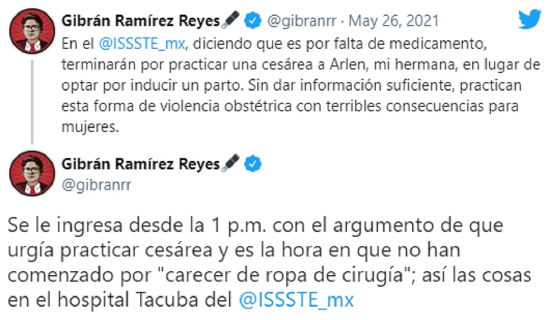 Tuits de Gibrán Ramírez