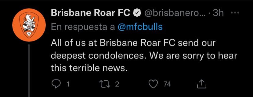Los equipos de la A-League se solidarizaron con Ulises Dávila.