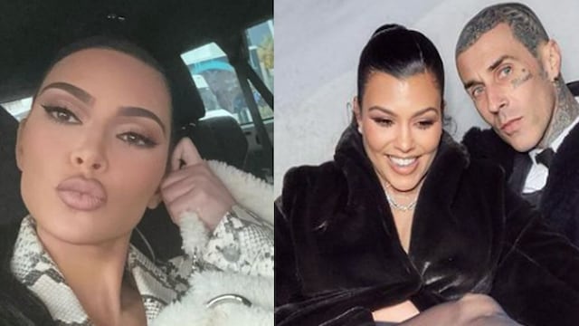 Kim Kardashian / Kourtney Kardashian y su esposo Travis Berker