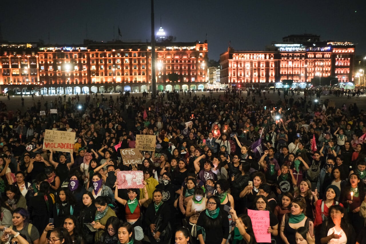 Marcha de mujeres del 25 de noviembre.