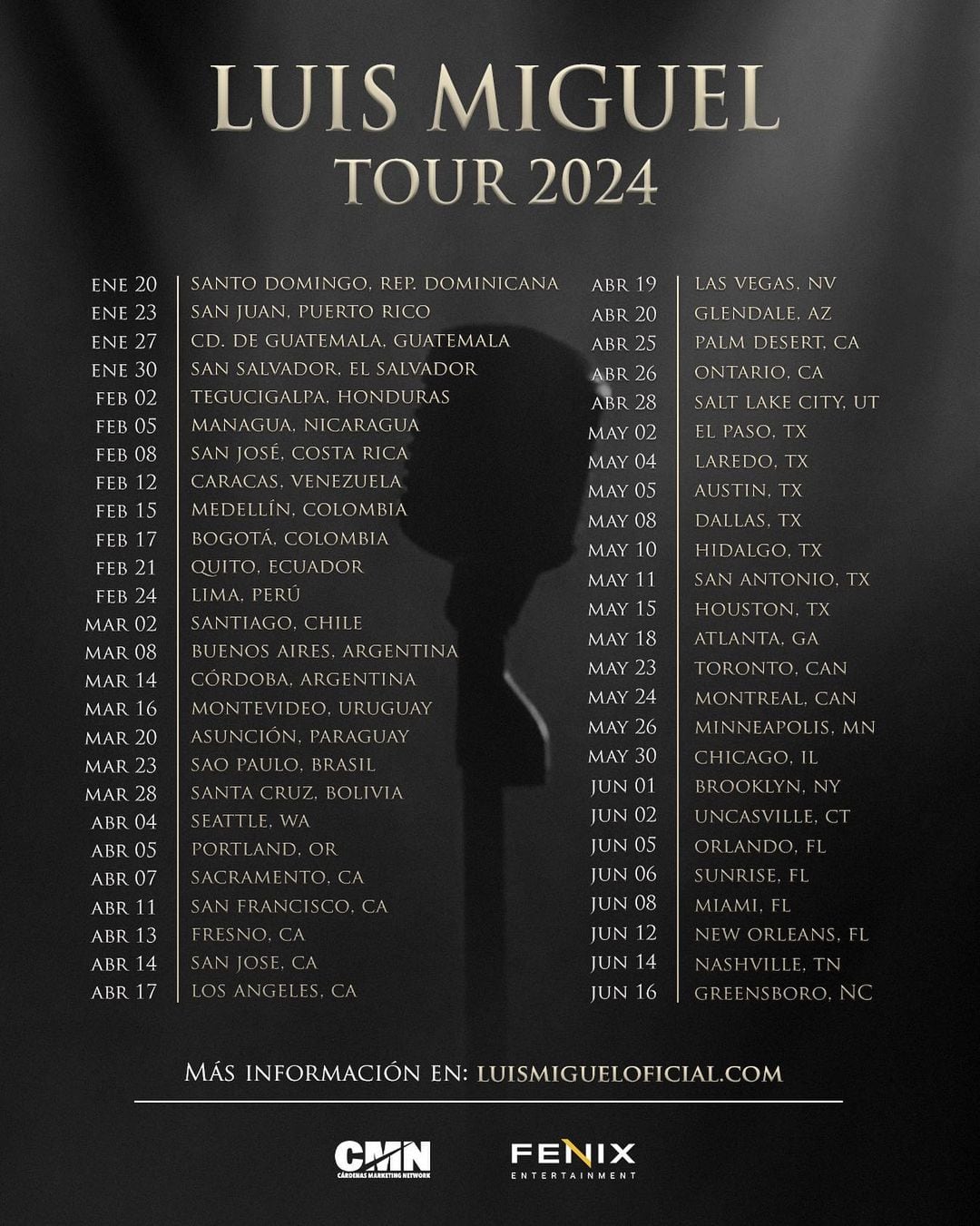 Luis Miguel abre 26 nuevas fechas de conciertos, pero dejó a México en el olvido.
