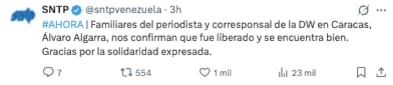 Liberal al periodista Álvaro Algarra