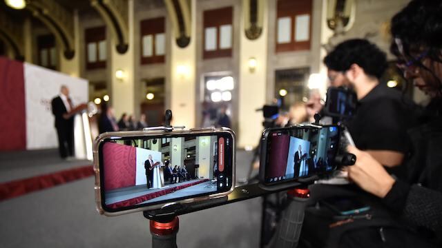 Aspecto de la mañanera de AMLO de este 7 de agosto.