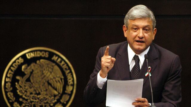 AMLO en 2005 durante el proceso de desafuero
