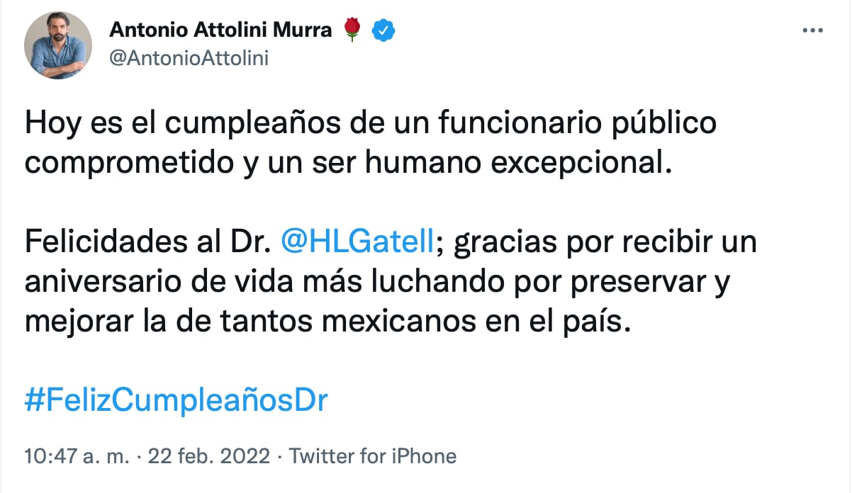 Felicitación a López-Gatell