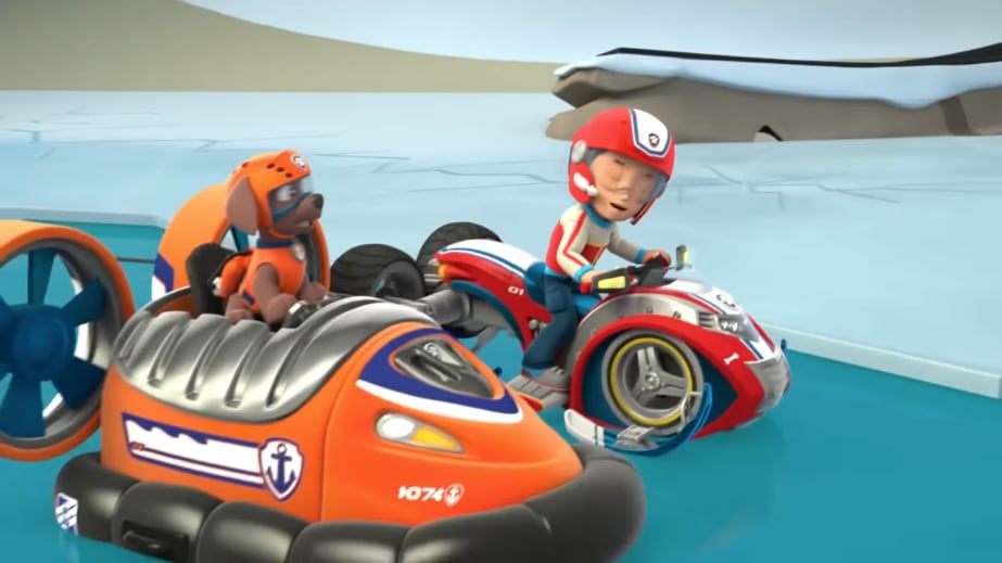 Zuma de Paw Patrol por el Día Mundial de las Ballenas y Delfines