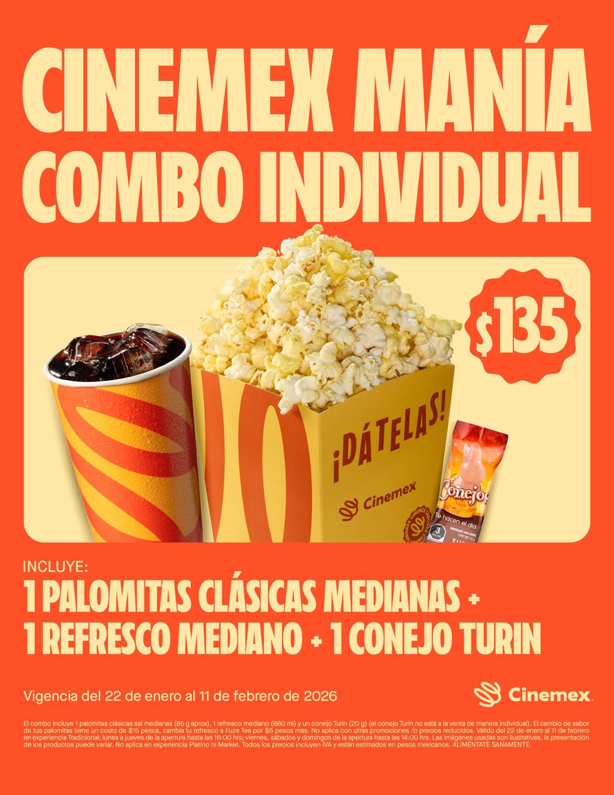 Combo Cinemex Manía