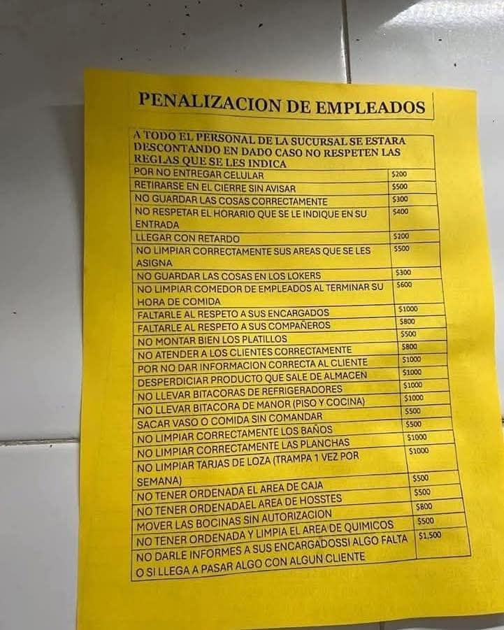 Ojo: las multas por reglamentos internos en tu trabajo no son legales
