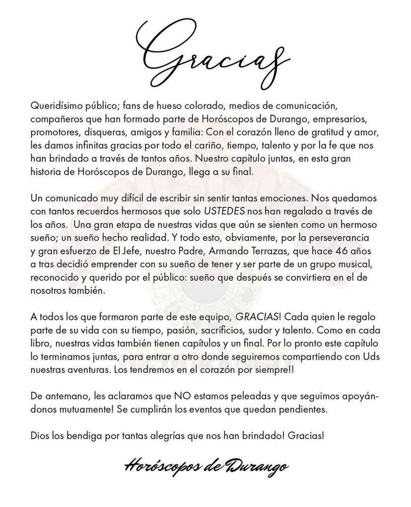 Comunicado Horóscopos de Durango