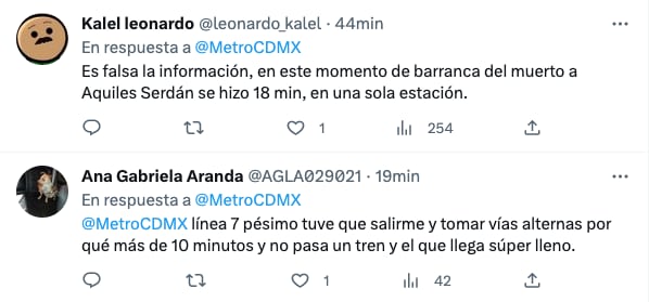 Retrasos en la Línea 7 del Metro CDMX hoy 22 de febrero