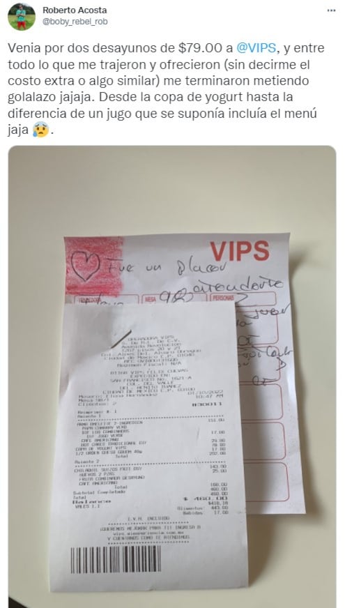 Denuncia contra Vips