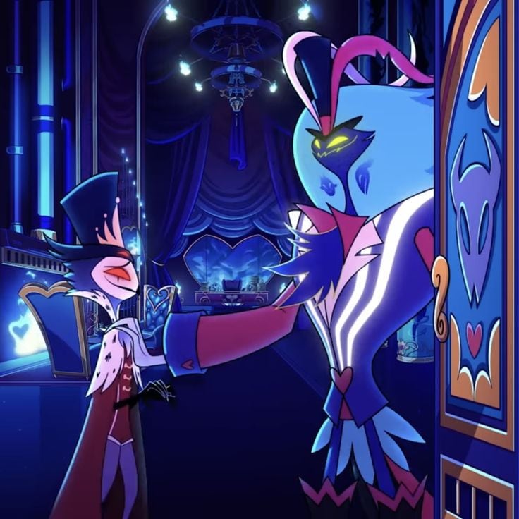 Stolas y Asmodeo de Helluva Boss