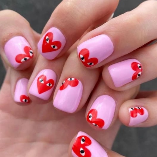 Uñas para el 14 de febrero