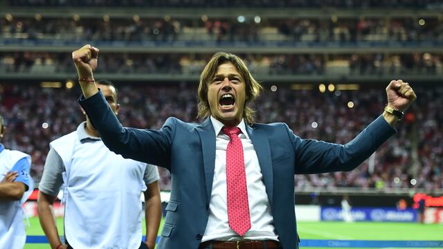 Almeyda celebra un triunfo de Chivas