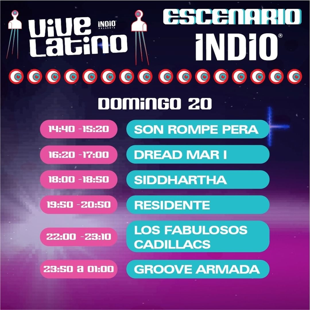 Horario Vive Latino 2022, domingo