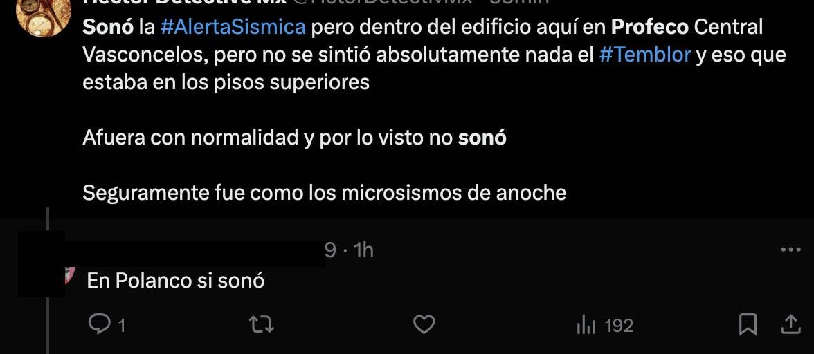 Algunos usuarios de X afirmaron que la alerta sísmica sí sonó