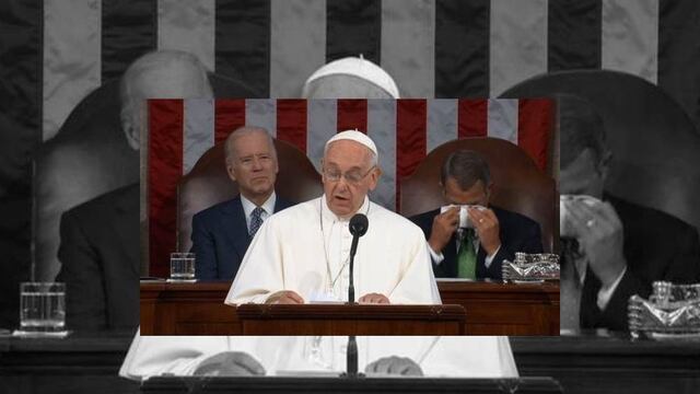 VIDEO: Congresista de EU llora durante discurso del Papa Francisco