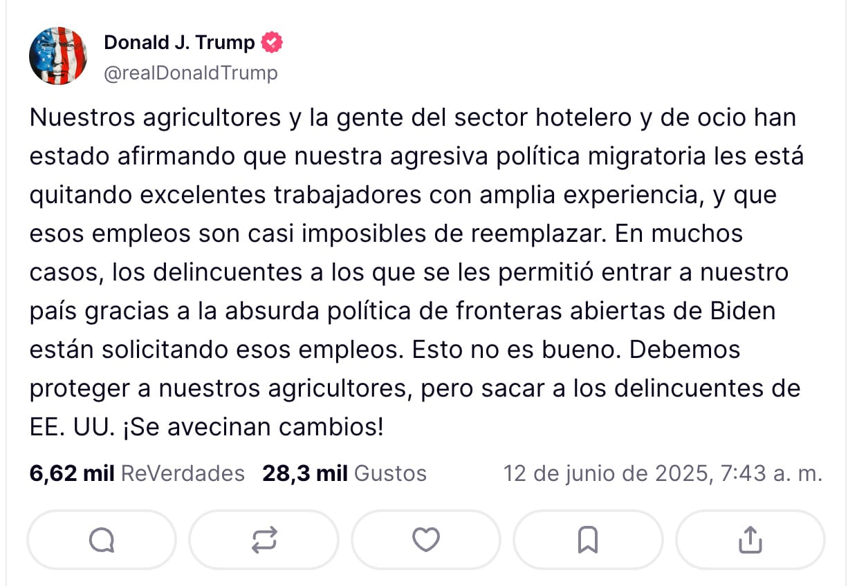 Donald Trump sobre hoteles, granjas y restaurantes