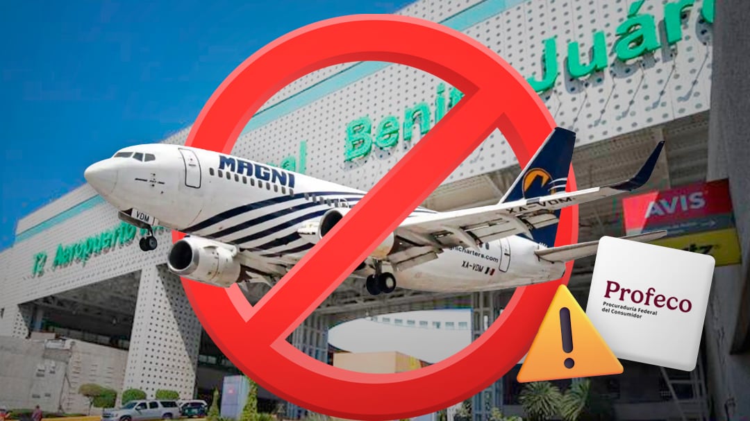 Cancelaciones de Magnicharters en AICM; Profeco llama a usuarios a denunciar