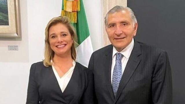 Maru Campos y Adán Augusto López