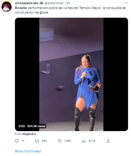 Memes concierto Rosalía en la Zócalo de la CDMX