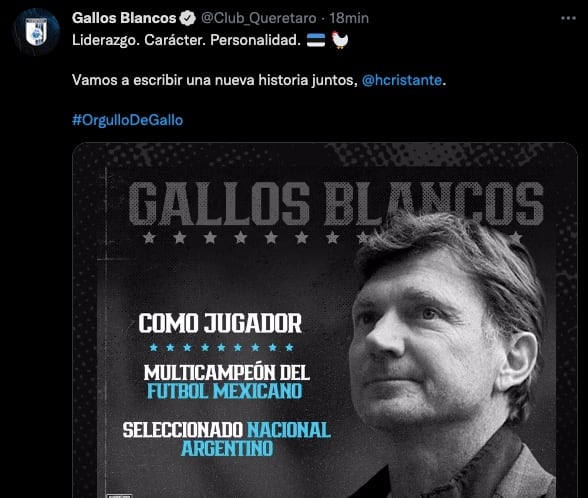 Hernán Cristante, nuevo DT del Querétaro FC