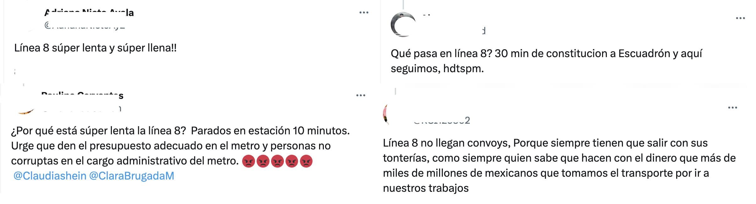 Quejas por servicio lento en Línea 8 del Metro CDMX