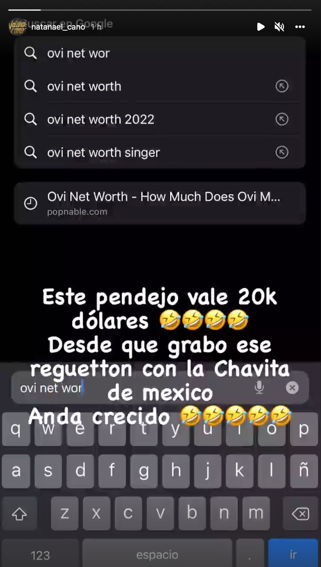 Natanael Cano le responde a Ovi