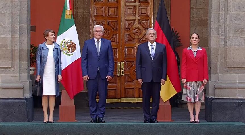 AMLO recibe al presidente de Alemania, Frank-Walter Steinmeier, en Palacio Nacional