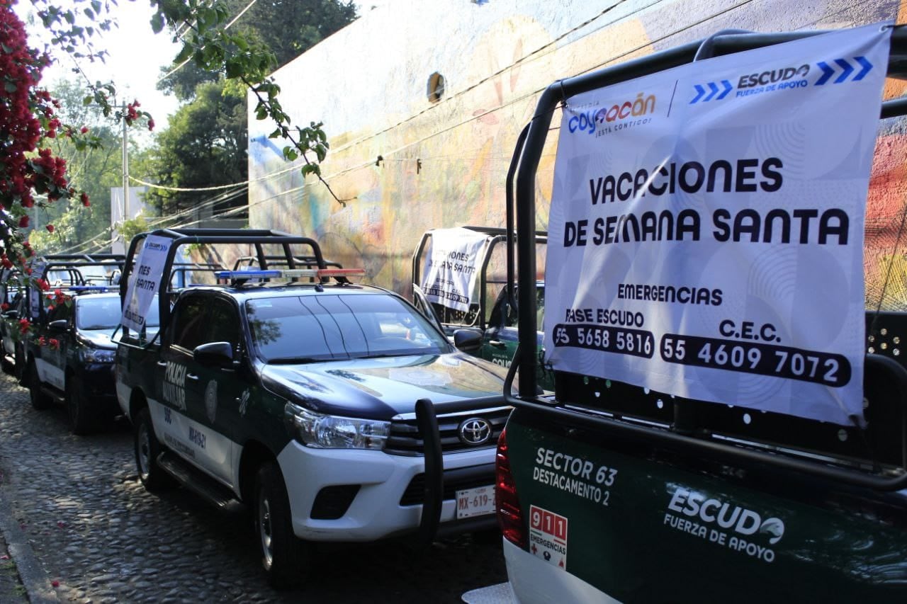 Operativo de seguridad en Coyoacán por la Semana Santa 2023