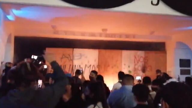 Protesta en Cancún.